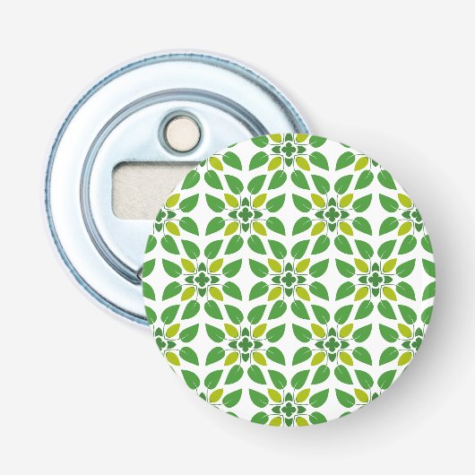 Décapsuleur Motif de feuille, motif de feuilles, feuilles vert (Devant)