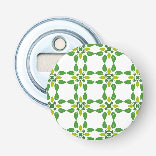 Décapsuleur Motif de feuille, motif de feuilles, feuilles vert (Devant)