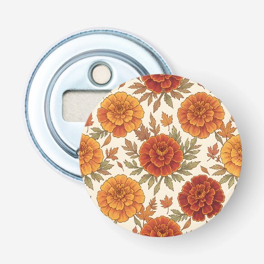 Décapsuleur Motif de fleur de souci d'automne (Devant)