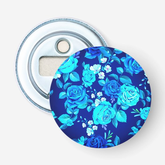 Décapsuleur Motif de fleurs de rose bleue classique-87600 (Devant)