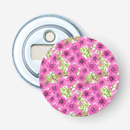 Décapsuleur Motif de fleurs pétunia rose (Devant)