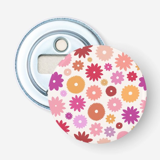 Décapsuleur Motif de floraisons colorées (Devant)