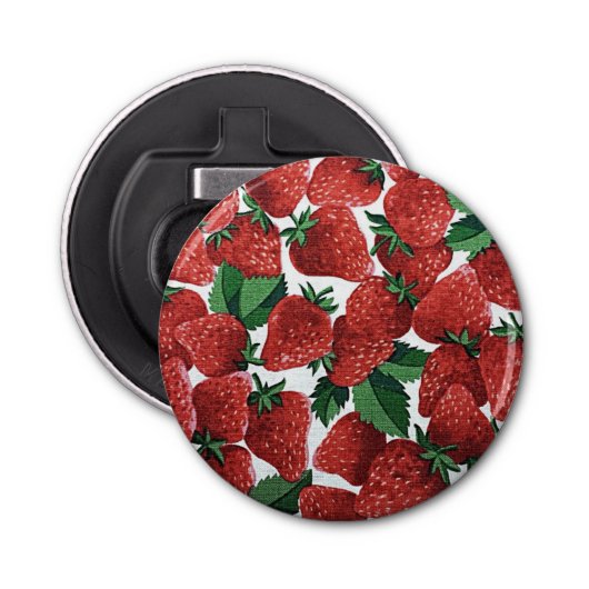 Décapsuleur Motif de fraises et de crème (Devant)
