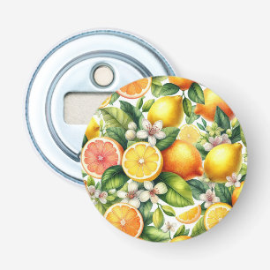 Décapsuleur Motif de fruits d'agrumes à l'aquarelle