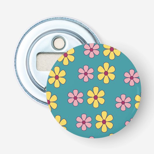 Décapsuleur Motif de grandes fleurs mignonnes (Devant)