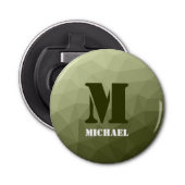 Décapsuleur Motif de maille géométrique vert clair de l'armée (Devant)