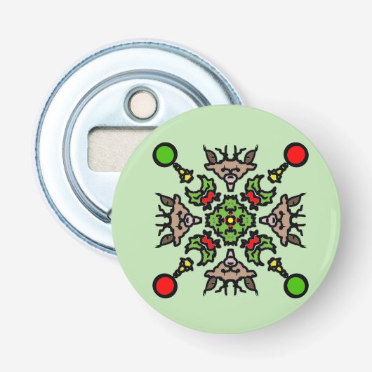 Décapsuleur Motif de mandala de Noël (Devant)