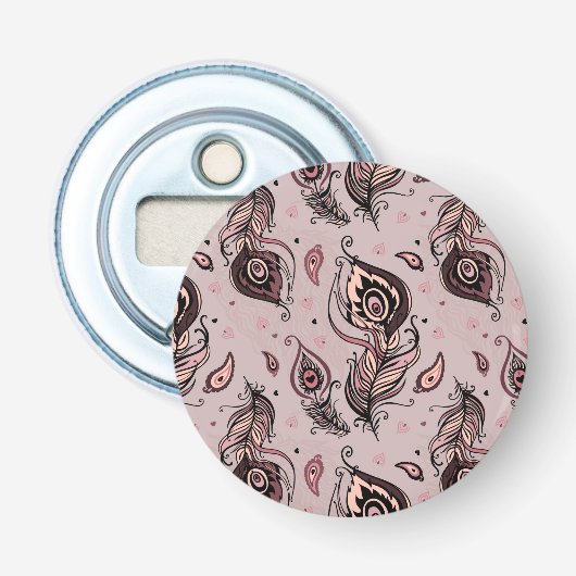 Décapsuleur Motif de plume de paon (Devant)