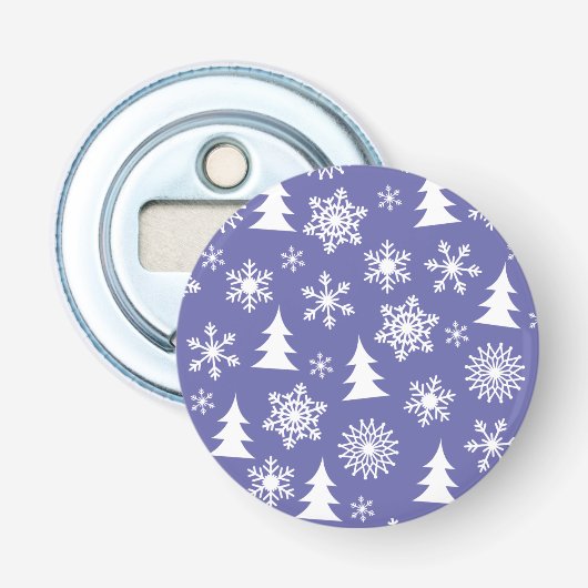Décapsuleur Motif des flocons de neige et des pins (Devant)