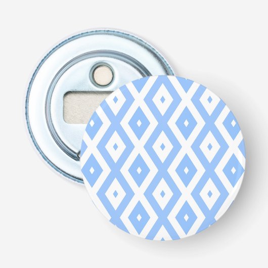Décapsuleur Motif diamant bleu et blanc (Devant)