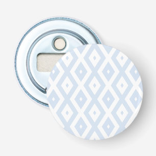 Décapsuleur Motif diamant bleu pâle et blanc