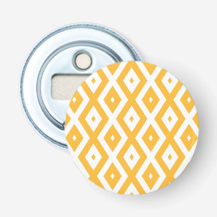 Décapsuleur Motif diamant jaune et blanc soleil