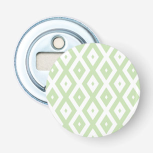 Décapsuleur Motif diamant vert pâle et blanc