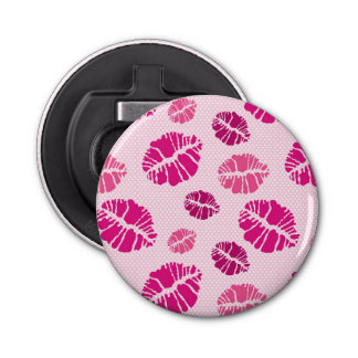 Décapsuleur Motif d'impression de forme de baiser de rouge à