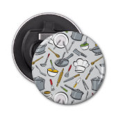 Décapsuleur Motif d'outils de cuisine (Devant)