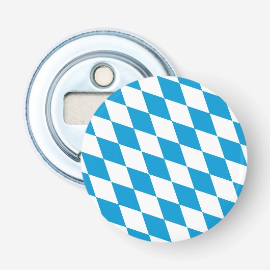 Décapsuleur Motif Drapeau Diamant Bavière bleu et blanc (Devant)
