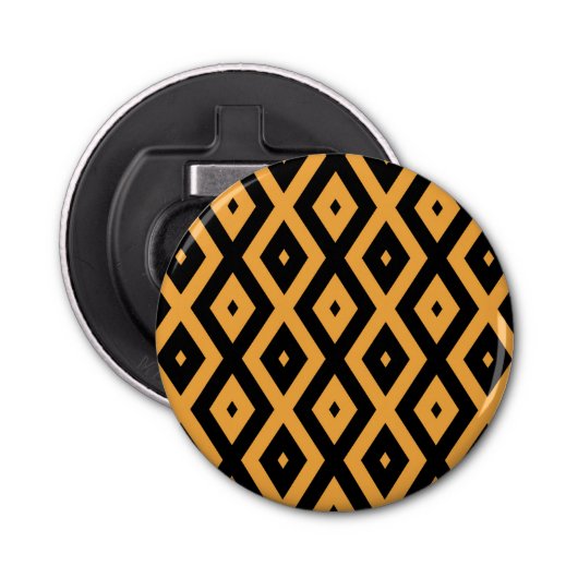 Décapsuleur Motif en diamant jaune et noir (Devant)
