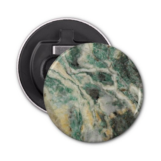 Décapsuleur Motif en pierre minérale marine verte (Devant)