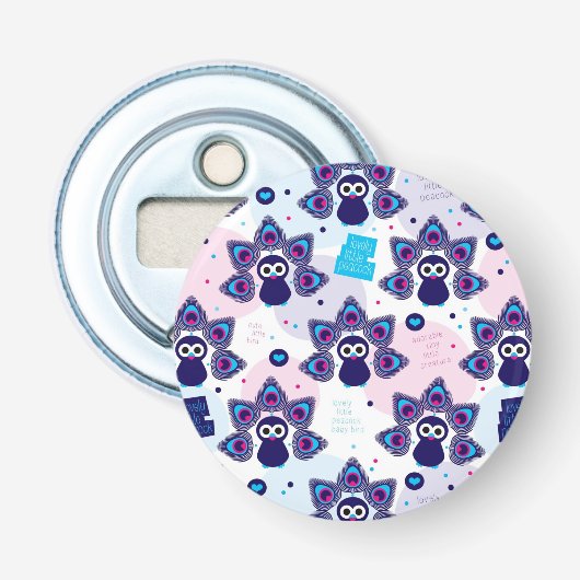 Décapsuleur motif exotique de paon de l'Inde (Devant)