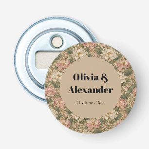 Décapsuleur Motif floral botanique vintage lotus d'eau