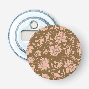 Décapsuleur Motif floral de rose et de brun