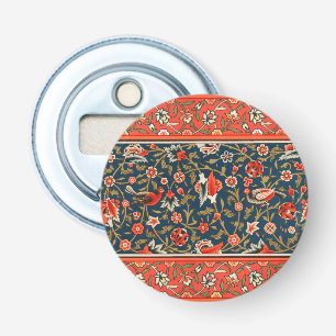 Décapsuleur Motif floral indo-persan bohème vintage rouge