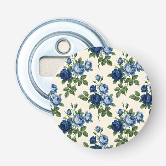 Décapsuleur Motif floral Rose Bleue (Devant)