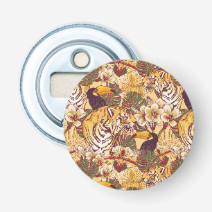 Décapsuleur Motif floral tropical avec le tigre