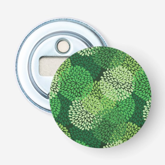 Décapsuleur Motif floral vert (Devant)
