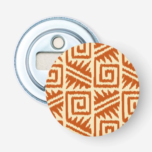Décapsuleur Motif Ikat Aztec - Mandarin et orange clair (Devant)