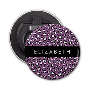 Décapsuleur Motif léopard, Spots, Leopard pourpre, Votre Nom