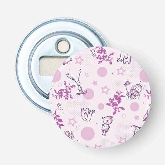 Décapsuleur motif montrant les animaux vintages de bébé (Devant)