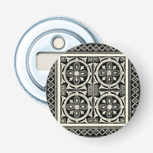 Décapsuleur Motif noir et blanc de mandala par le studio de