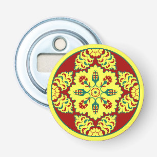 Décapsuleur Motif oriental rouge jaune ottoman turc Tulip