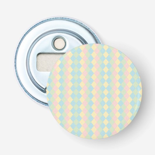 Décapsuleur Motif pastel de printemps/Pâques argyle (Devant)
