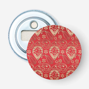 Décapsuleur Motif Red Gold Paisley Bandana