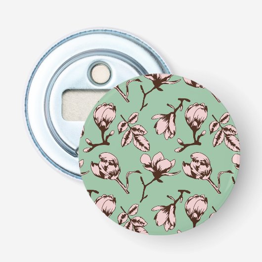 Décapsuleur Motif sans couture avec bourgeons floraux des arbr (Devant)