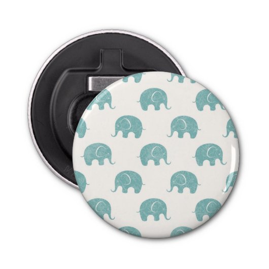 Décapsuleur Motif Turquoise Cute Elephant (Devant)