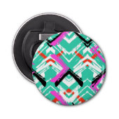 Décapsuleur Motif Zig Zag Turquoise (Devant)