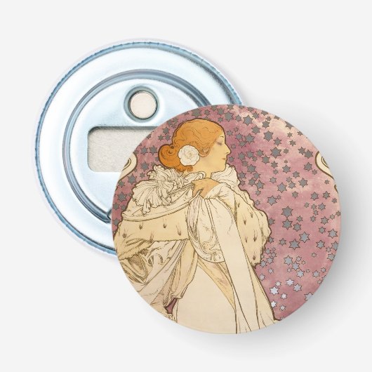 Décapsuleur Mucha Art nouveau femme beauté (Devant)