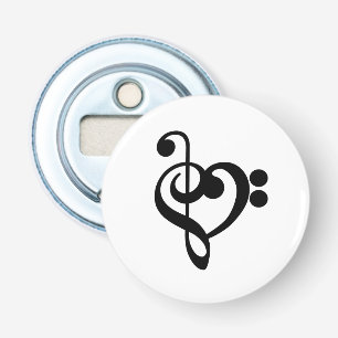 Décapsuleur Musicien Coeur de musique - Treble Bass Clef