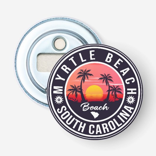 Décapsuleur Myrtle Beach South Carolina Retro Sunset Souvenirs (Devant)