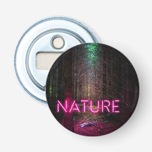 Décapsuleur Mystère forêt d'épinette nature néon magenta signe