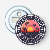 Décapsuleur Navarre Beach Floride Sunset Beach Palm Tree 80s (Devant)