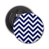 Décapsuleur Navy Blue and White Large Chevron Zig Zag (Devant)