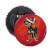 Décapsuleur Noël Chihuahua en rouge (Devant)