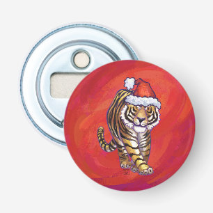Décapsuleur Noël du tigre en rouge