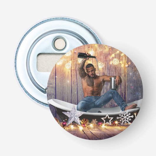 Décapsuleur Noël SlipperyJoe en or argent étoiles lumières hum (Devant)