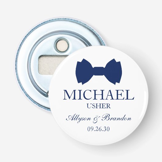 Décapsuleur Noeud papillon bleu pour les ushers (Devant)