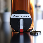 Décapsuleur Noir Cravate Groomsman Nom Mariage Bottle Opener
